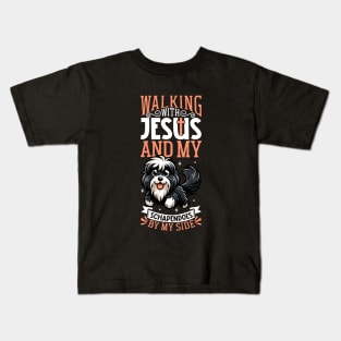 Jesus and dog - Schapendoes Kids T-Shirt